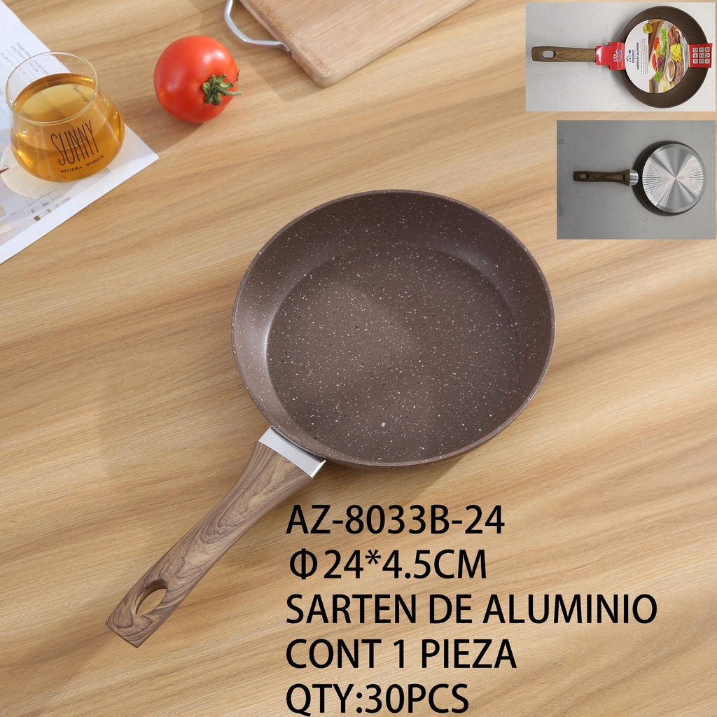 [AZ-8033B-24]SARTEN DE ALUMINIO