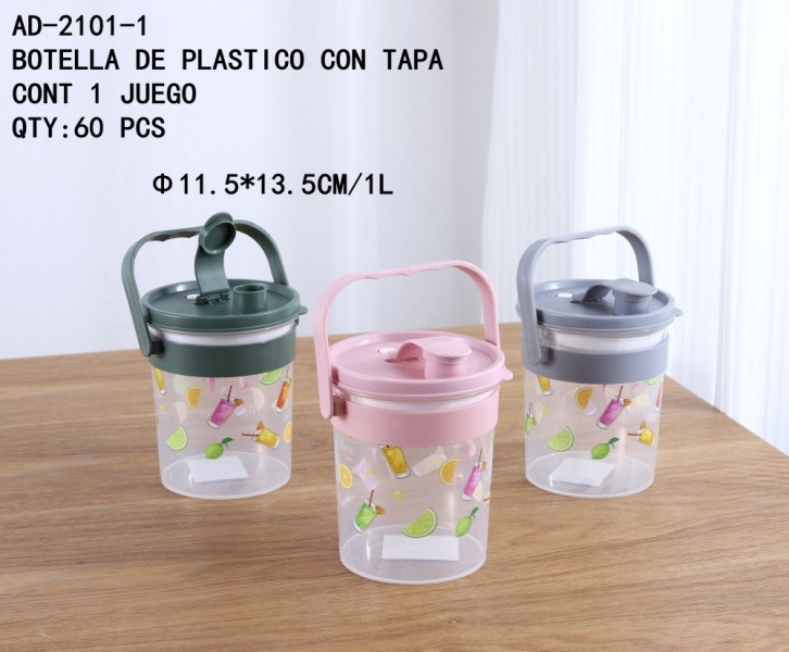 [AD-2101-1]BOTELLA DE PLASTICO CON TAPA