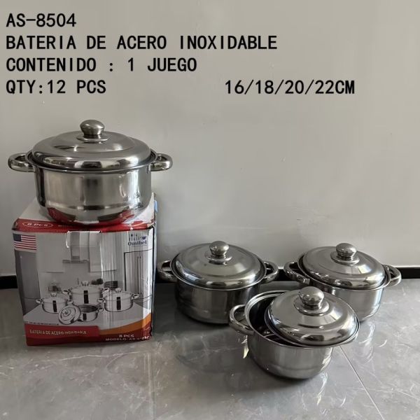 [AS-8504]BATERIA DE ACERO INOXIDABLE