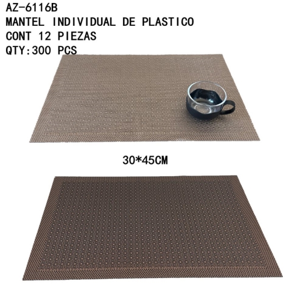 [AZ-6116B]MANTEL INDIVIDUAL DE PLASTICO