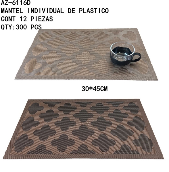 [AZ-6116D]MANTEL INDIVIDUAL DE PLASTICO