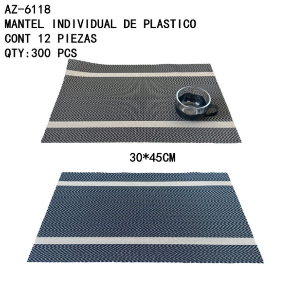 [AZ-6118]MANTEL INDIVIDUAL DE PLASTICO
