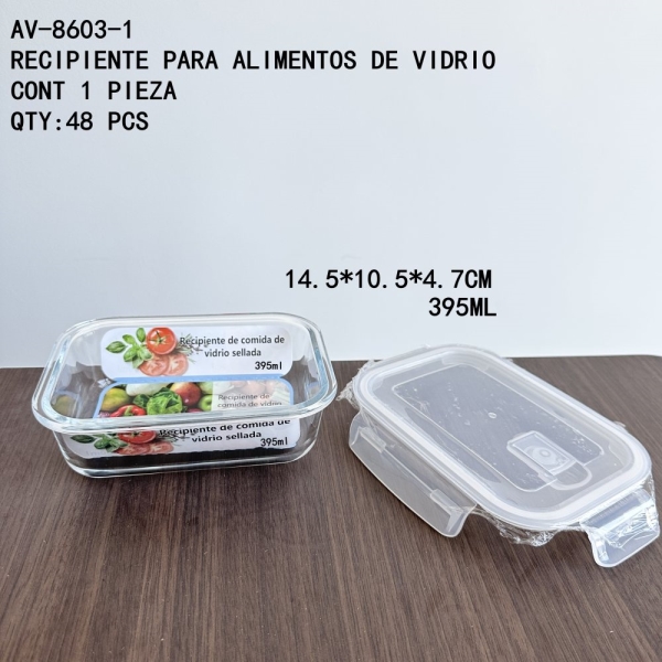 [AV-8603-1]RECIPIENTE PARA ALIMENTOS DE VIDRIO