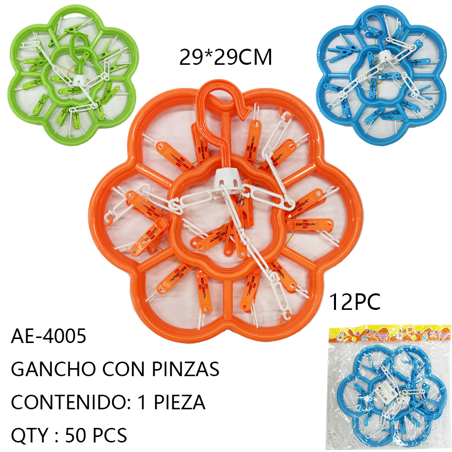 [AE-4005]GANCHO CON PINZAS