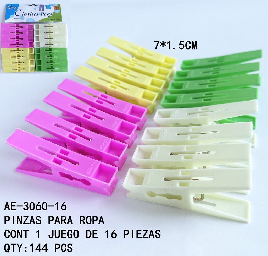 [AE-3060-16]PINZAS PARA ROPA
