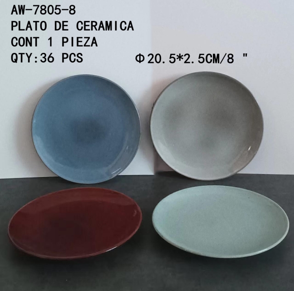 [AW-7805-8]PLATO DE CERAMICA