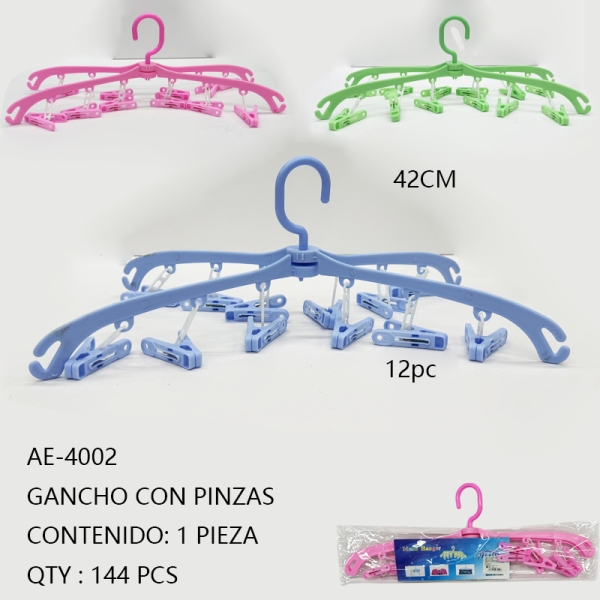 [AE-4002]GANCHO CON PINZAS