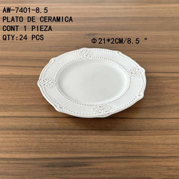 [AW-7401-8.5]PLATO DE CERAMICA