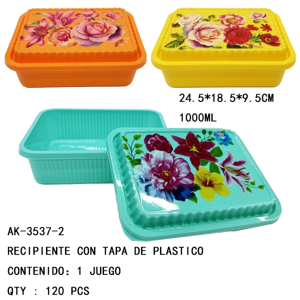 [AK-3537-2]RECIPIENTE CON TAPA DE PLASTICO