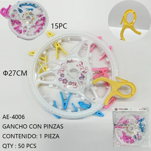 [AE-4006]GANCHO CON PINZAS