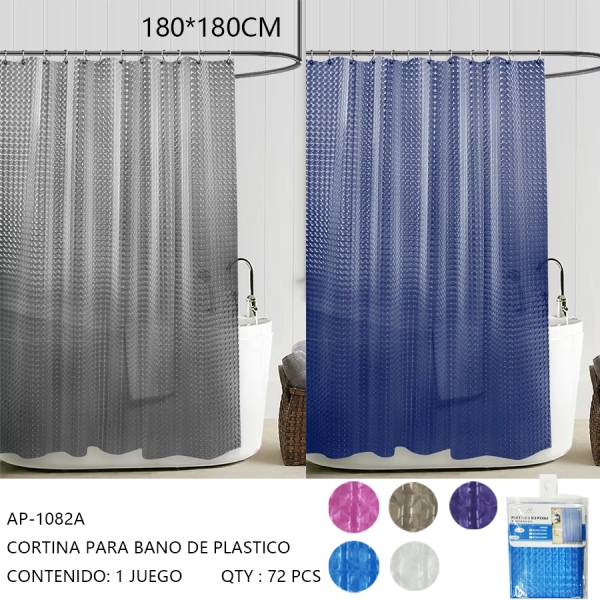 [AP-1082A]CORTINA PARA BANO DE PLASTICO