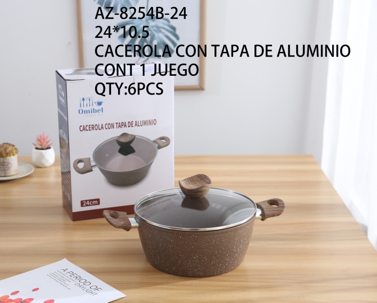 [AZ-8254B-24]CACEROLA CON TAPA DE ALUMINIO