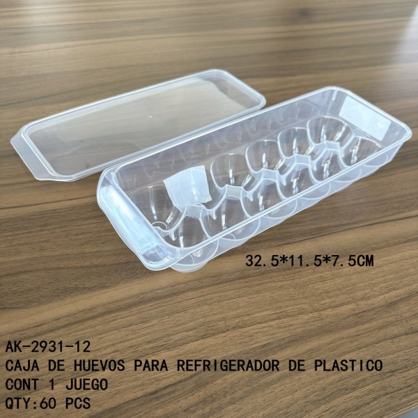 [AK-2931-12]CAJA DE HUEVOS PARA REFRIGERADOR DE PLASTICO