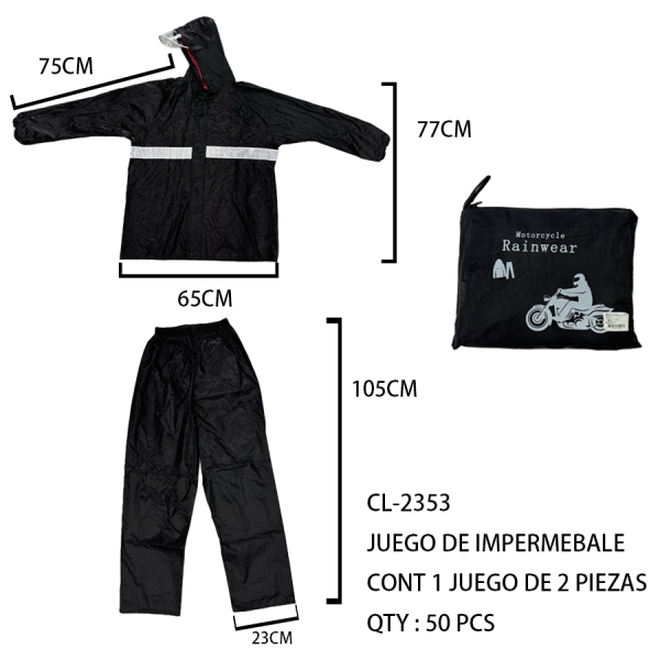 [CL-2353]JUEGO DE IMPERMEBALE