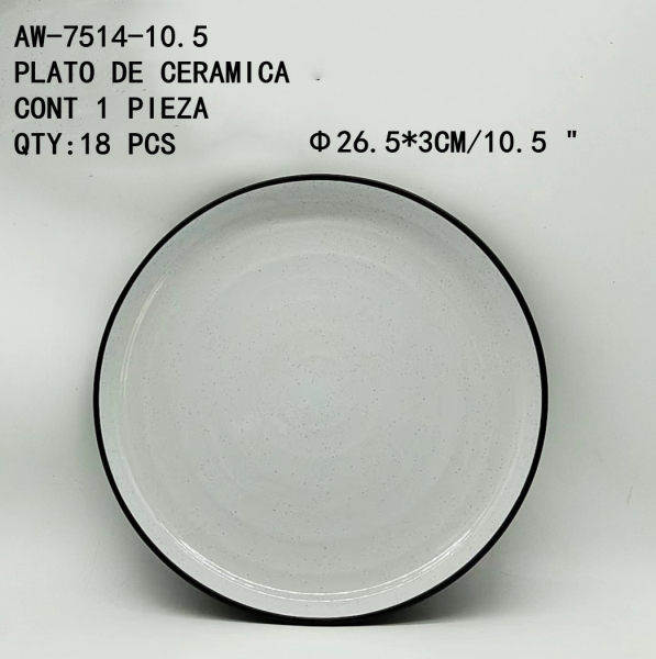 [AW-7514-10.5]PLATO DE CERAMICA