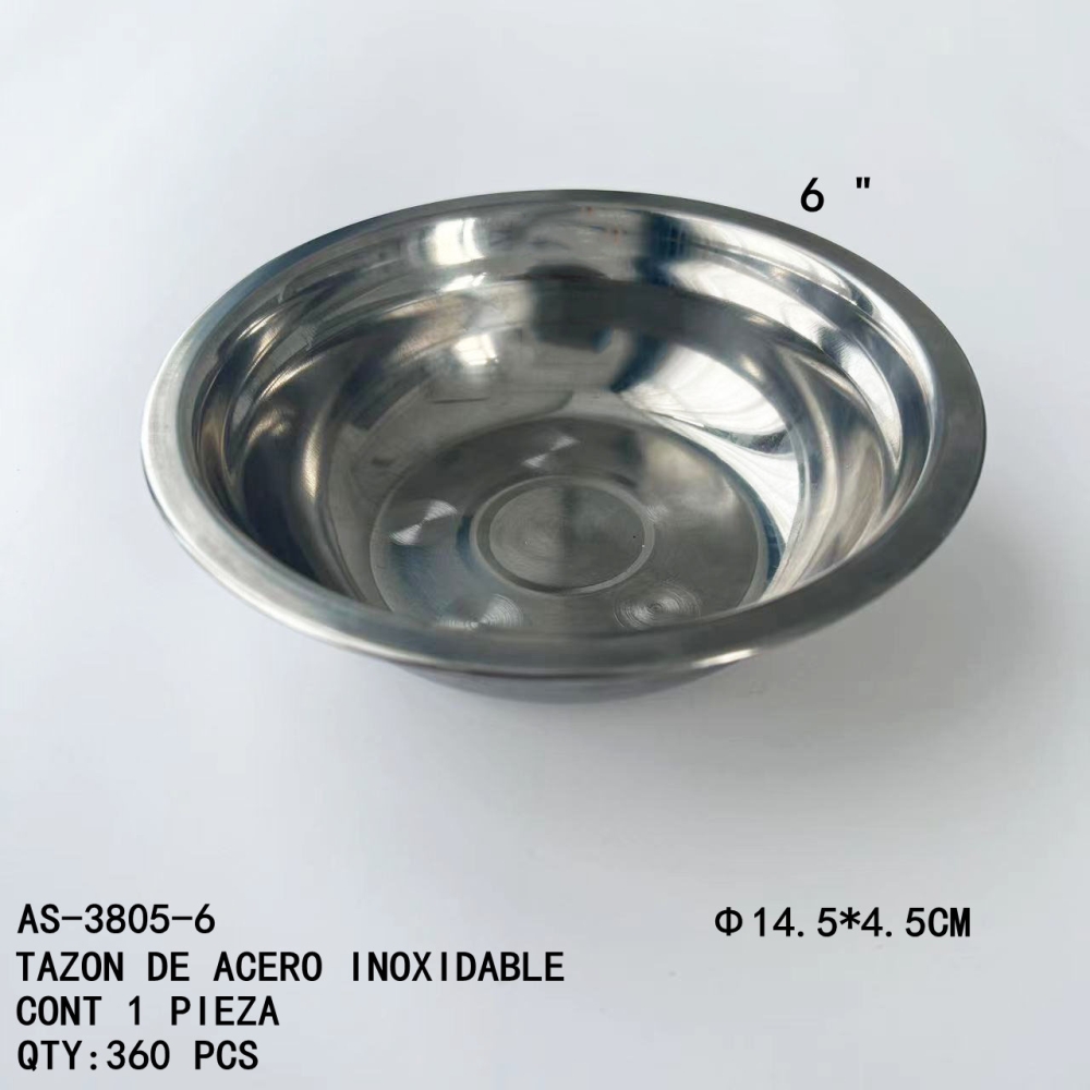 [AS-3805-6] TAZON DE ACERO INOXIDABLE