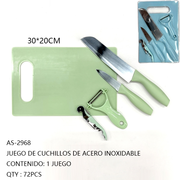 [AS-2968]JUEGO DE CUCHILLOS DE ACERO INOXIDABLE