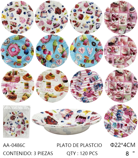 [AA-0486C] PLATO DE PLASTCIO