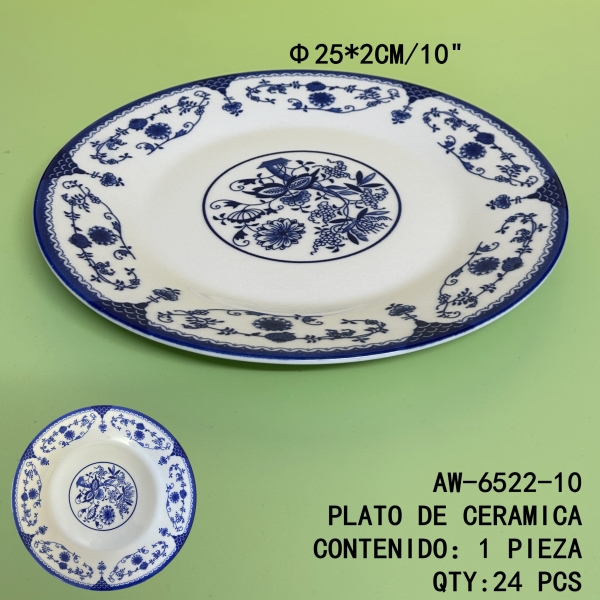 [AW-6522-10]PLATO DE CERAMICA 