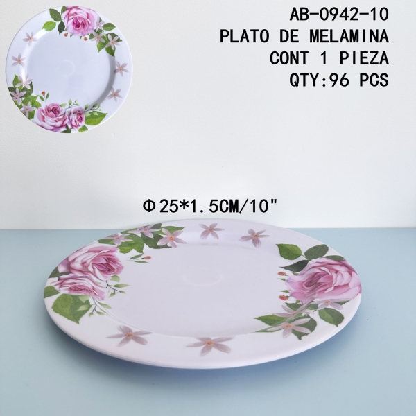 [AB-0942-10]PLATO DE MELAMINA 