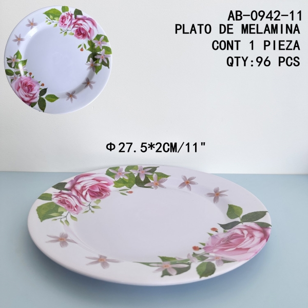 [AB-0942-11]PLATO DE MELAMINA 