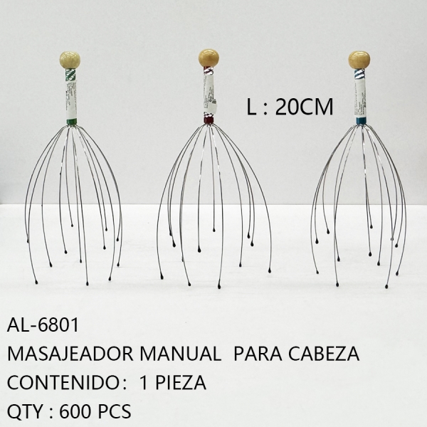 [AL-6801]MASAJEADOR MANUAL  PARA CABEZA 