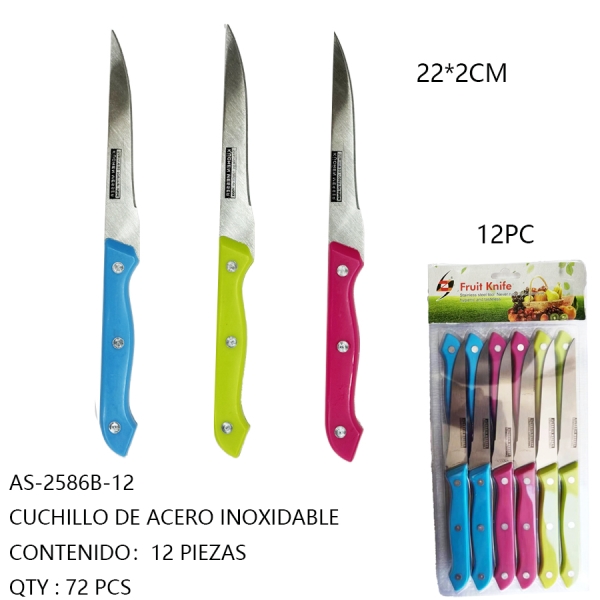 [AS-2586B-12] CUCHILLO DE ACERO INOXIDABLE 