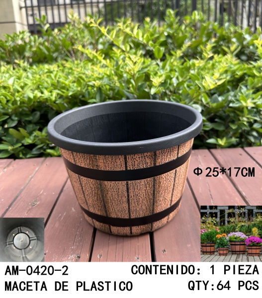 [AM-0420-2]MACETA DE PLASTICO 