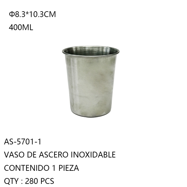 [AS-5701-1]VASO DE ASCERO INOXIDABLE 
