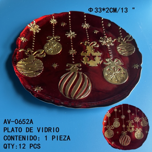 [AV-0652A]PLATO DE VIDRIO 