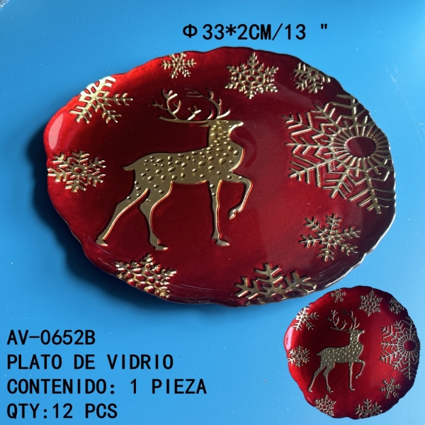 [AV-0652B]PLATO DE VIDRIO 