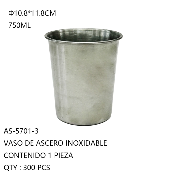 [AS-5701-3]VASO DE ASCERO INOXIDABLE 