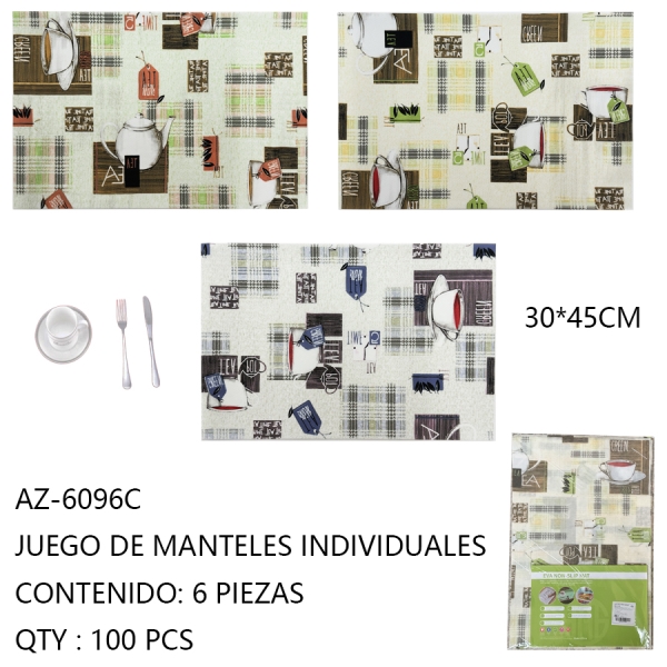 [AZ-6096C]JUEGO DE MANTELES INDIVIDUALES 