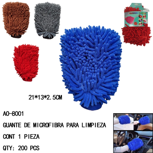 [AO-8001]GUANTE DE MICROFIBRA PARA LIMPIEZA 