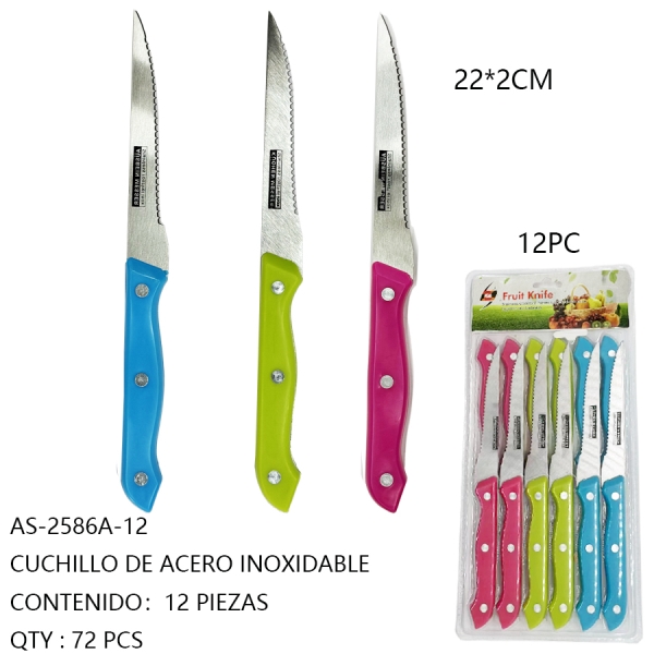 [AS-2586A-12] CUCHILLO DE ACERO INOXIDABLE 