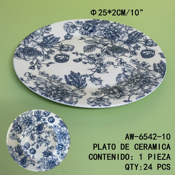 [AW-6542-10]PLATO DE CERAMICA 