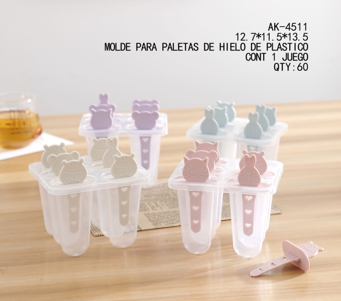 [AK-4511]MOLDE PARA PALETAS DE HIELO DE PLASTICO 