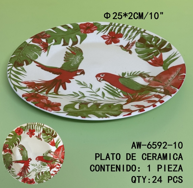 [AW-6592-10]PLATO DE CERAMICA 