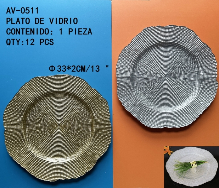 [AV-0511]PLATO DE VIDRIO 