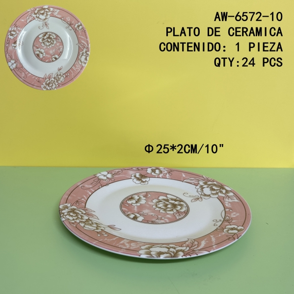 [AW-6572-10]PLATO DE CERAMICA 