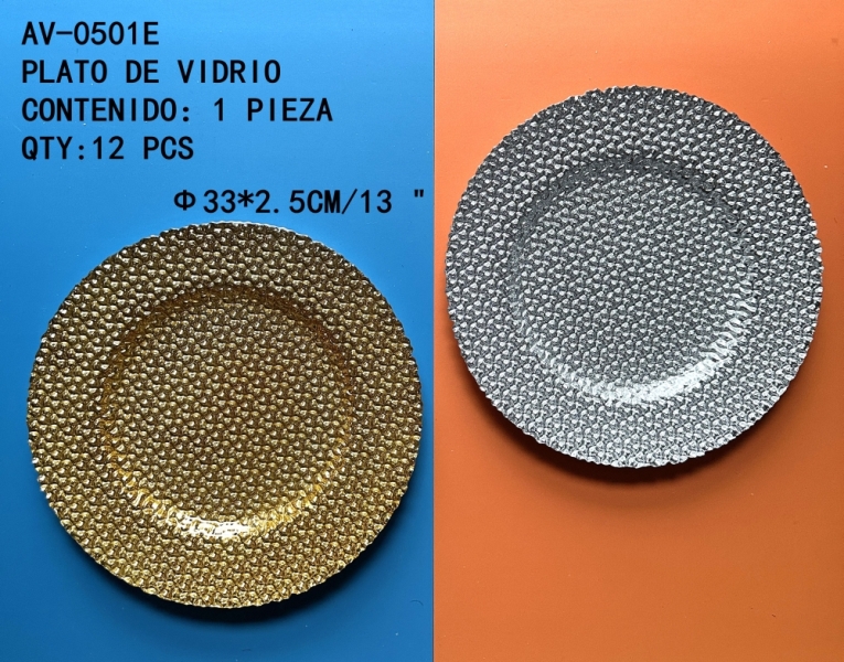[AV-0501E]PLATO DE VIDRIO 