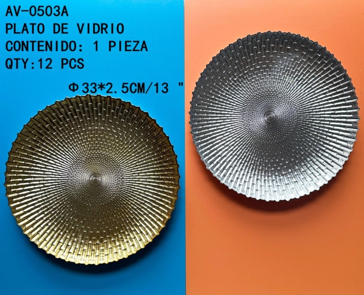 [AV-0503A]PLATO DE VIDRIO 