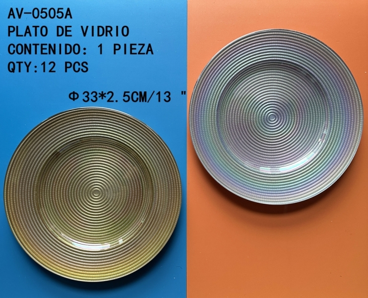 [AV-0505A]PLATO DE VIDRIO 