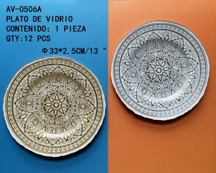 [AV-0506A]PLATO DE VIDRIO 