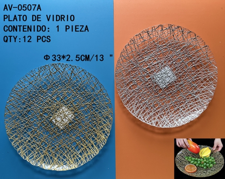 [AV-0507A]PLATO DE VIDRIO 