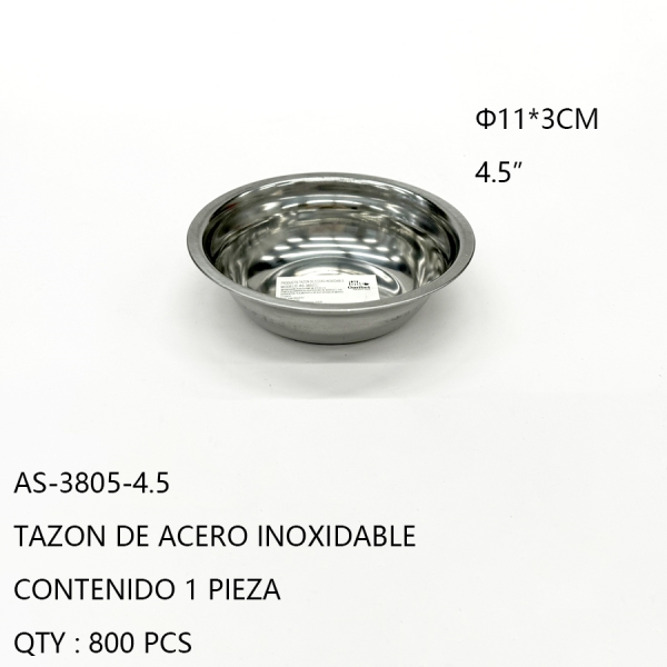 [AS-3805-4.5] TAZON DE ACERO INOXIDABLE 
