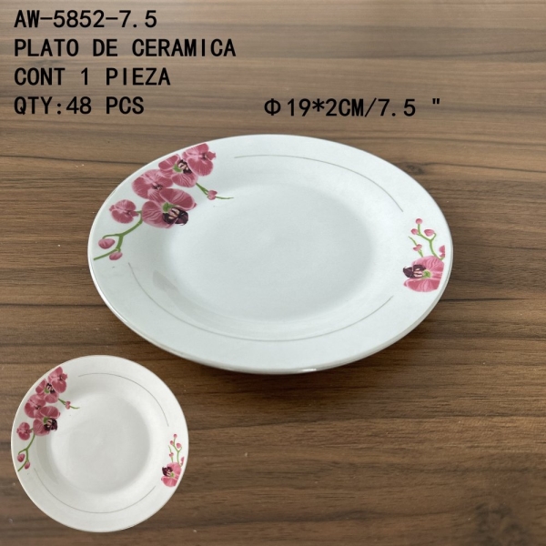 [AW-5852-7.5]PLATO DE CERAMICA 