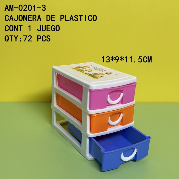 [AM-0201-3]CAJONERA DE PLASTICO 