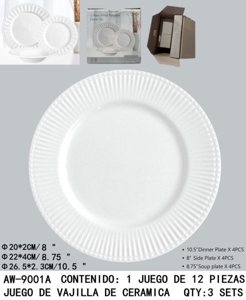 [AW-9001A]JUEGO DE VAJILLA DE CERAMICA 