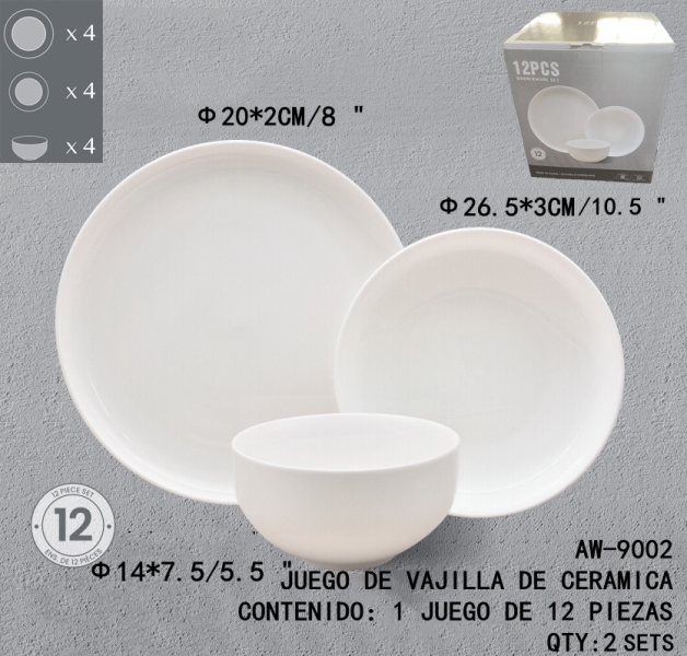 [AW-9002]JUEGO DE VAJILLA DE CERAMICA 